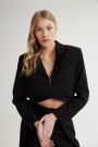 Katie Cropped Blazer Black