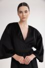 Scarlet Velvet Kimono Black