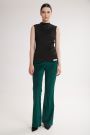 Scarlet Velvet Flare Pants Green