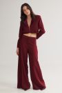 Colyn Pleated Wide Pants Bordeaux