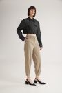 Angie Pants Cropped Pants Beige