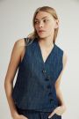 Heather Denim Vest