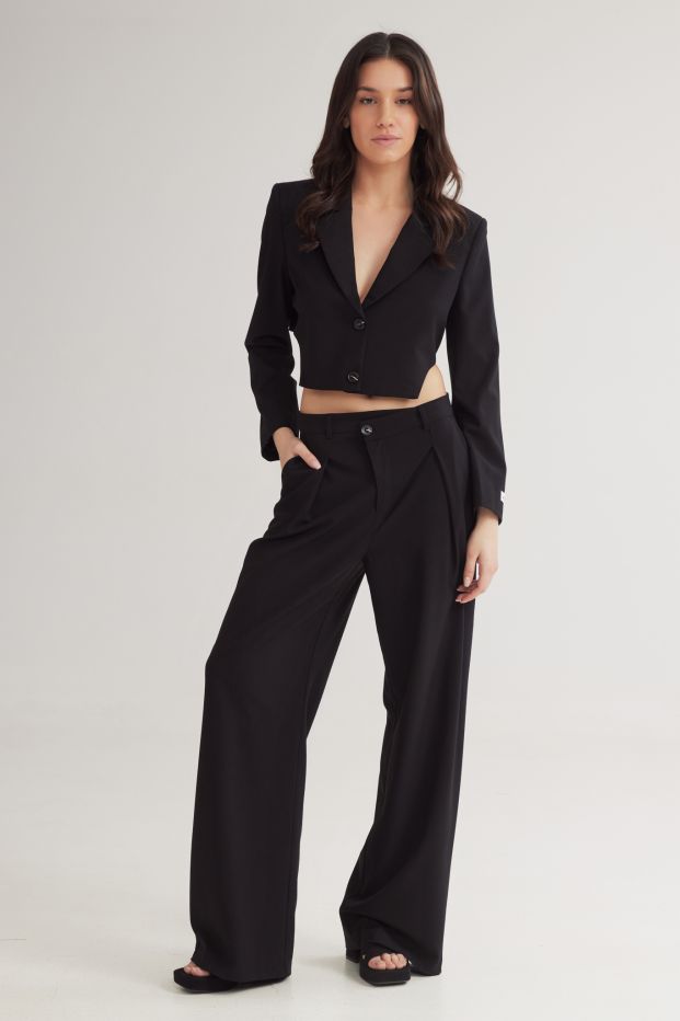 Paige Cropped Blazer Black