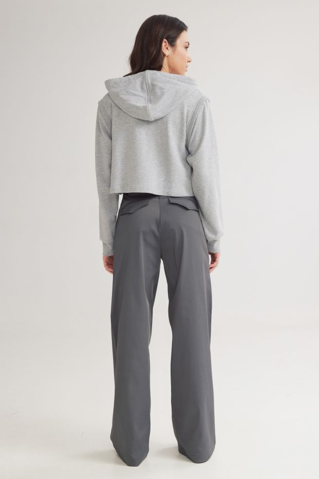 Flow 2 in 1 Cropped Jacket Light Grey