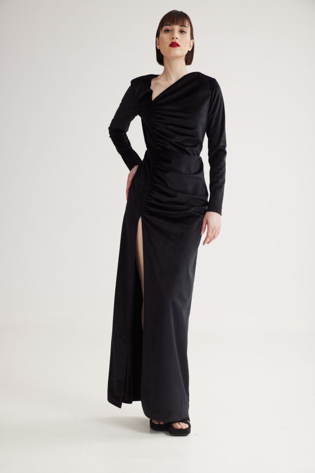 Fierce Velvet Dress Black