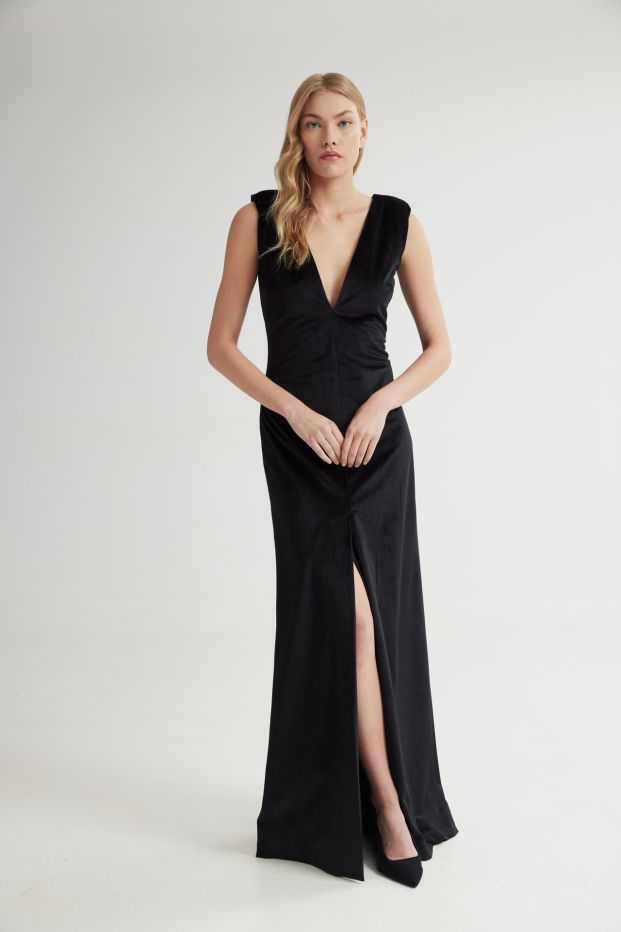 Dame Velvet Dress Black