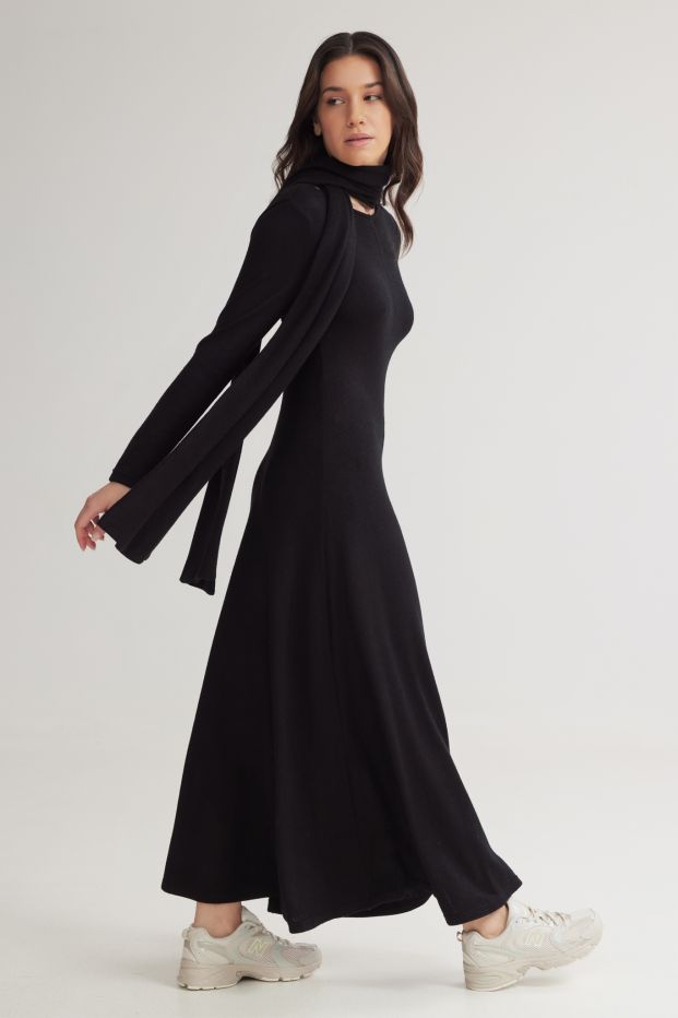 Uma Long Dress Black