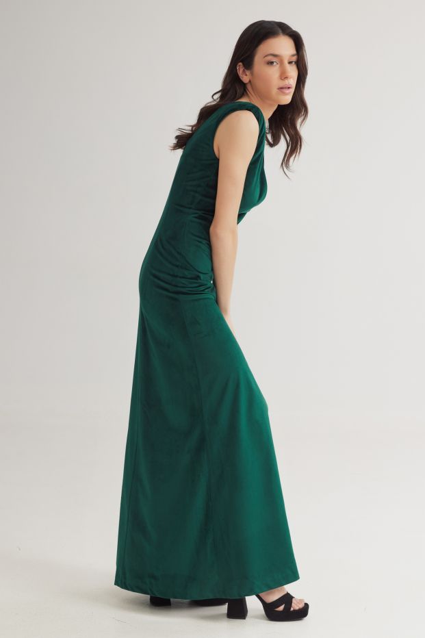 Dame Velvet Dress Green