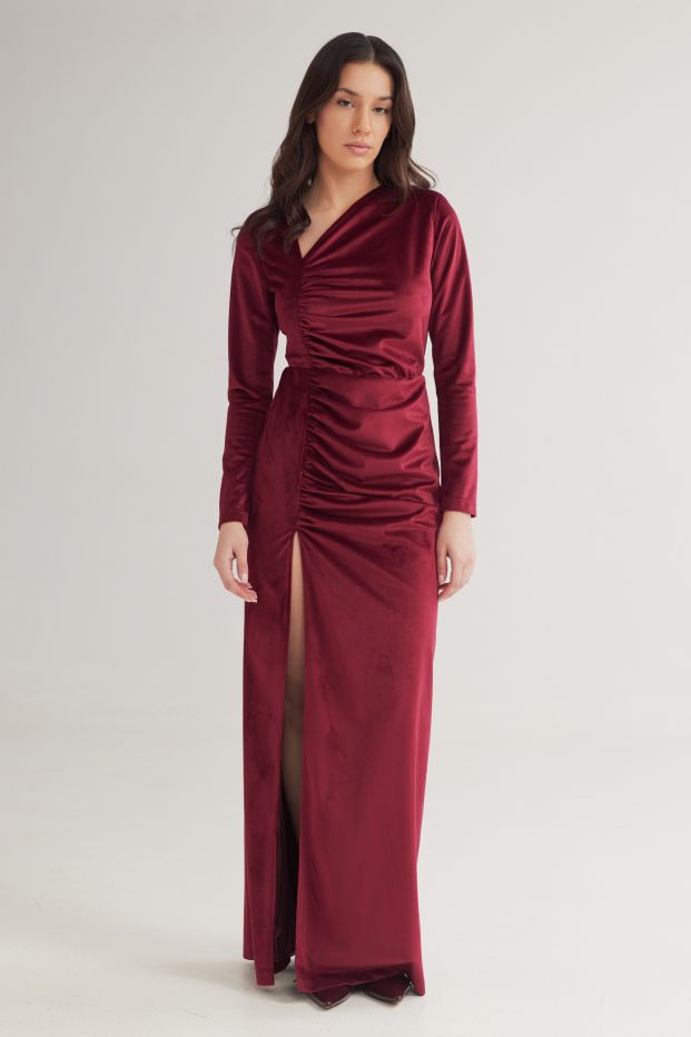 Fierce Velvet Dress Bordeaux