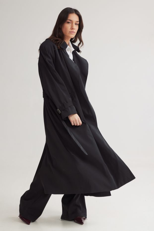 Sherlock Long Overcoat Black