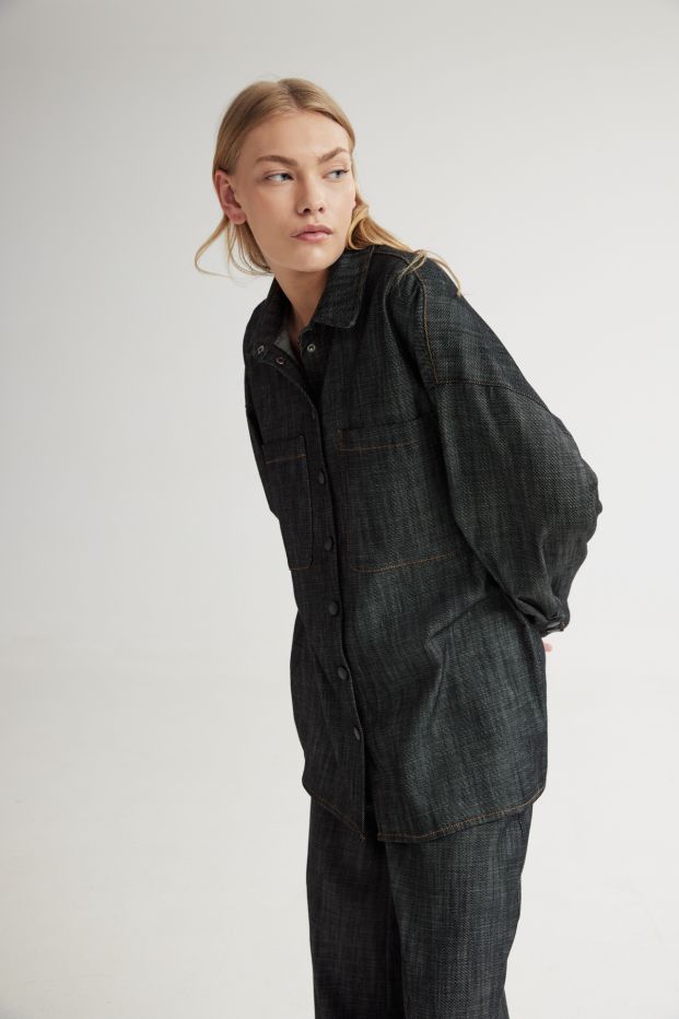 Max Black Denim Shirt