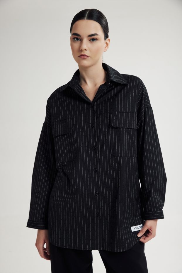 Jack Striped Shirt Black