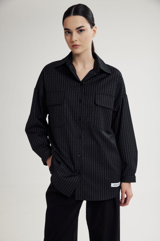 Jack Striped Shirt Black