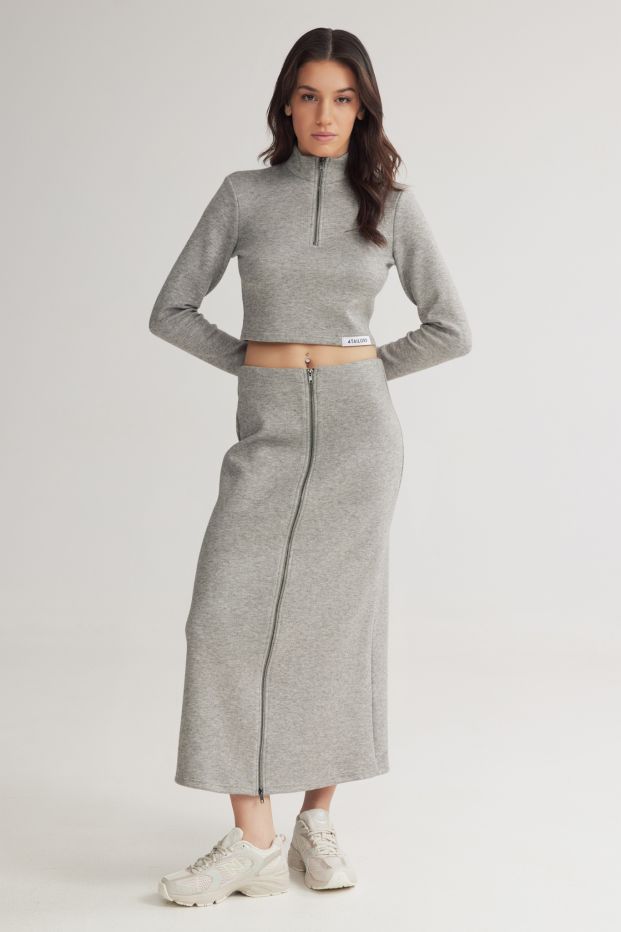 Cheeky Long Skirt Grey