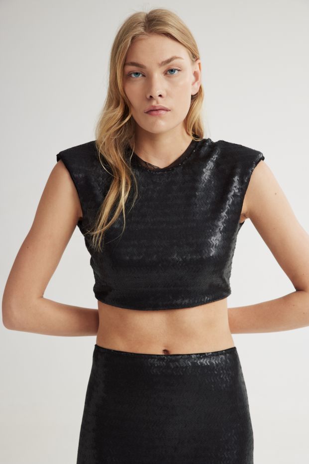 Mystic Cropped Top Black