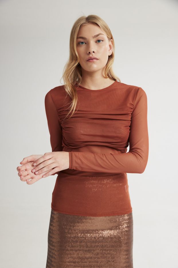 Aura Top Brown