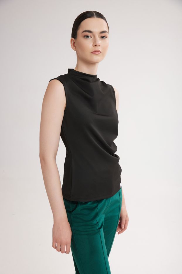 Emma Sleeveless Top Black