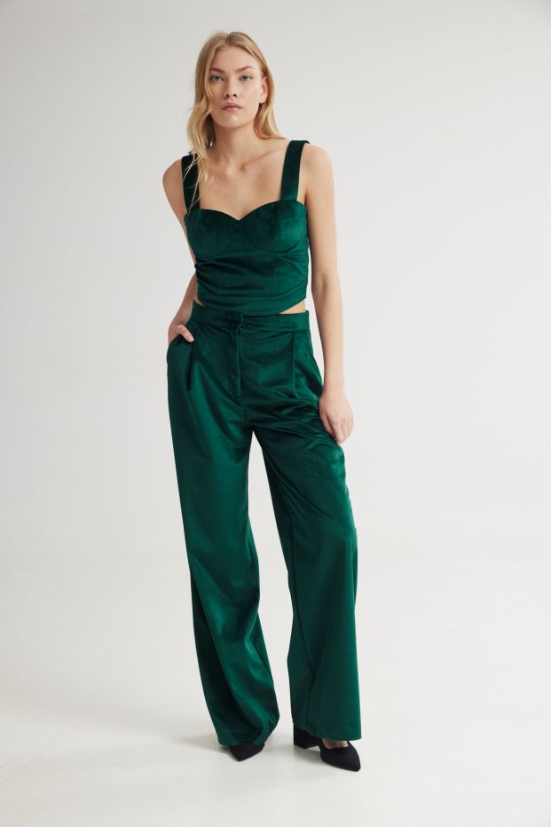 Scarlet Velvet Pants Green