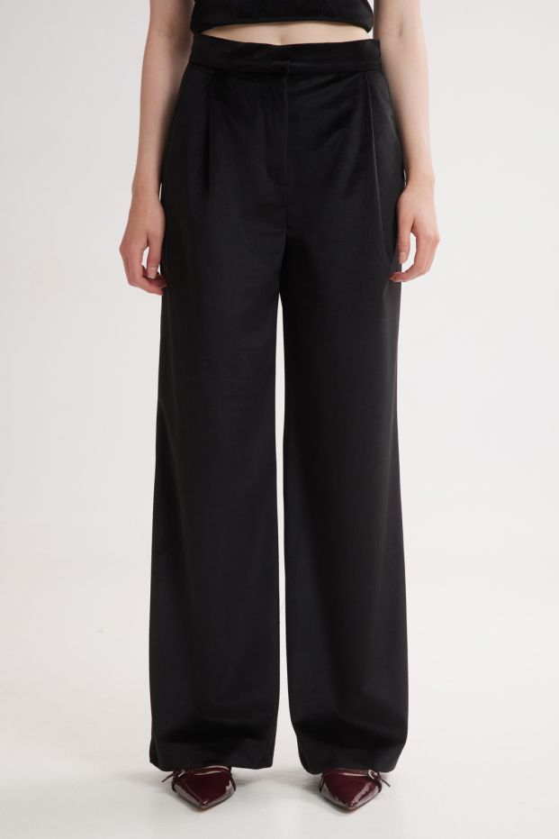 Scarlet Velvet Pants Black